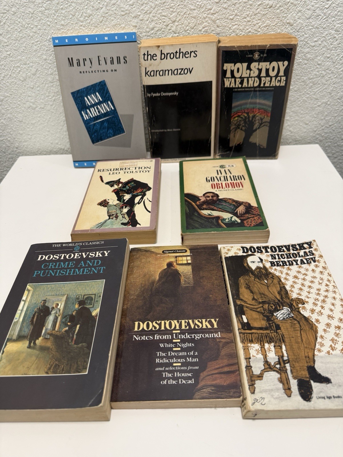 Russian Literature Classics Lot Dostoevsky Tolstoy Karamazov War Peace 8