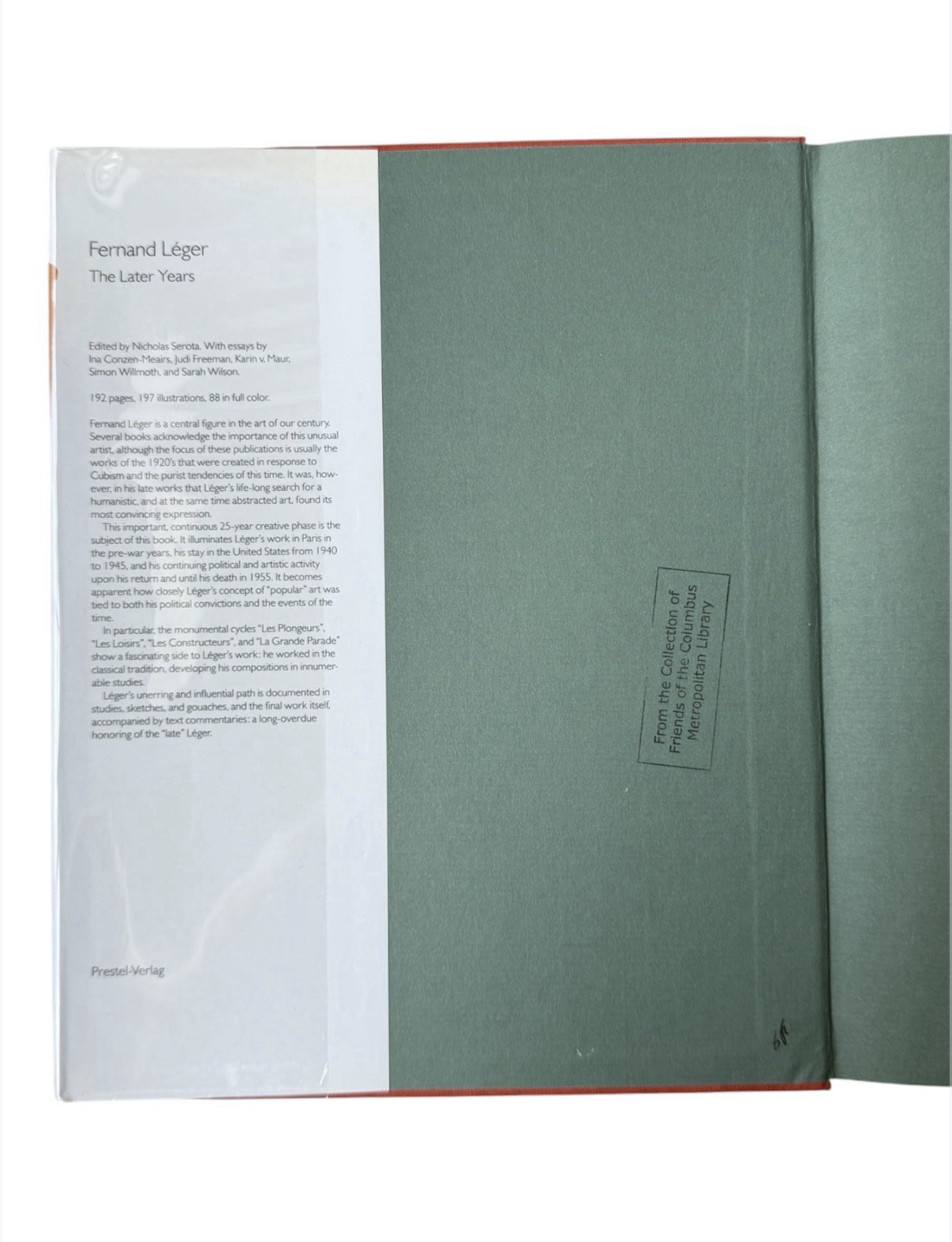Fernand Leger The Later Years Nicholas Serota 1988 Hardcover DJ Art Book