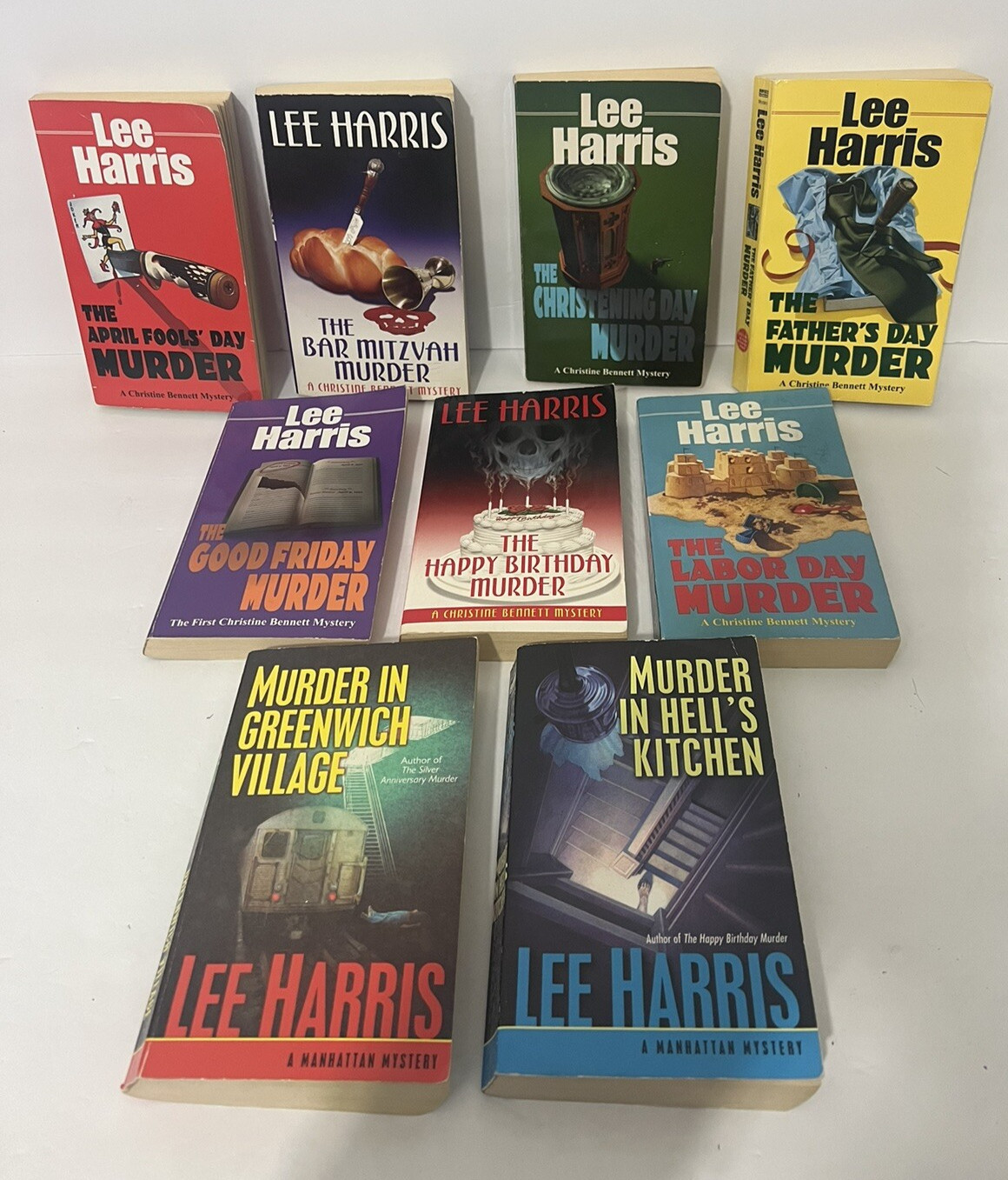 LEE HARRIS Lot of 9 Paperback Books – Christine Bennett & Manhattan Mystery