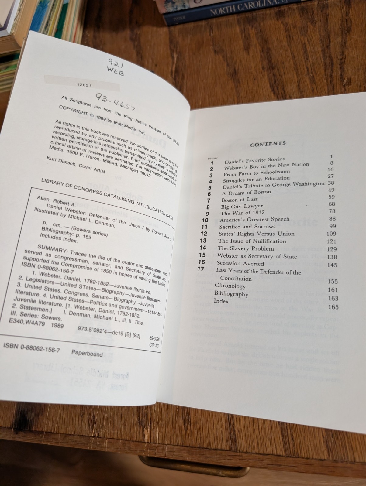 2 Books Daniel Webster & Robert Boyle