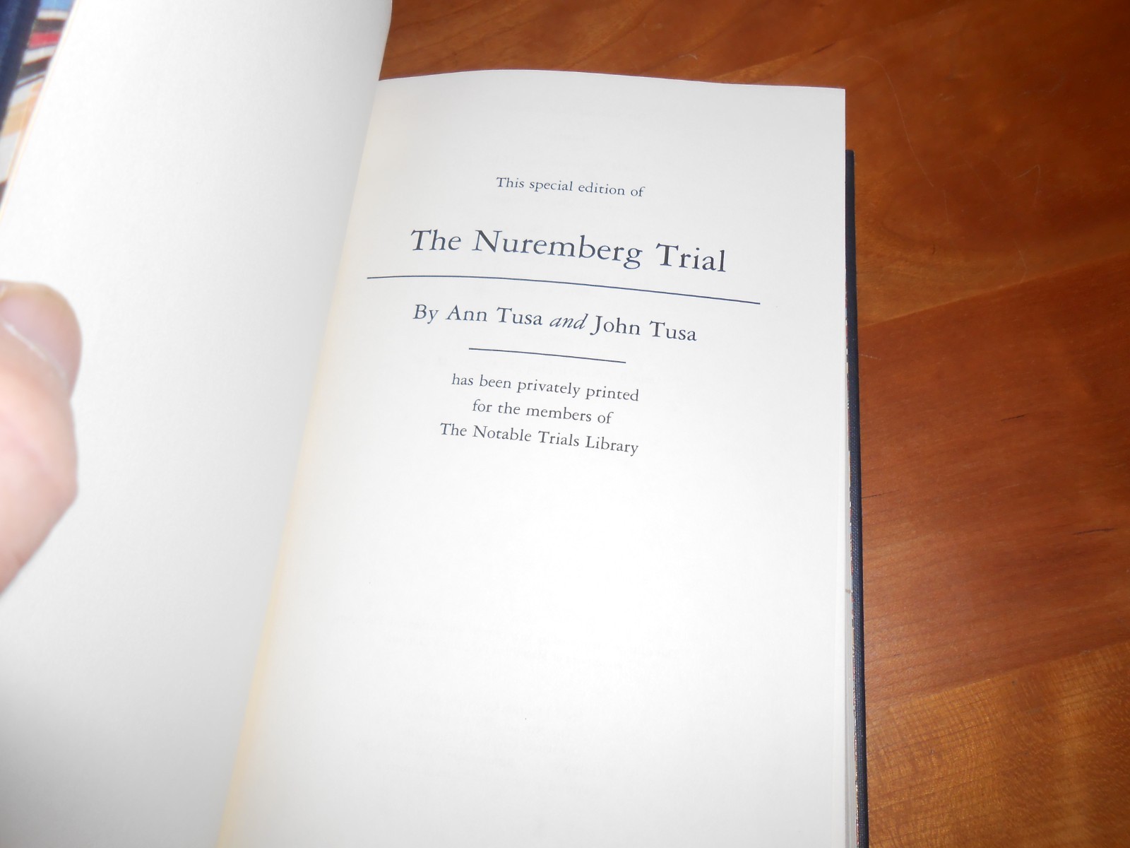 Notable Trials Library Ann & John Tusa THE NUREMBERG TRIAL 1990 HC LN