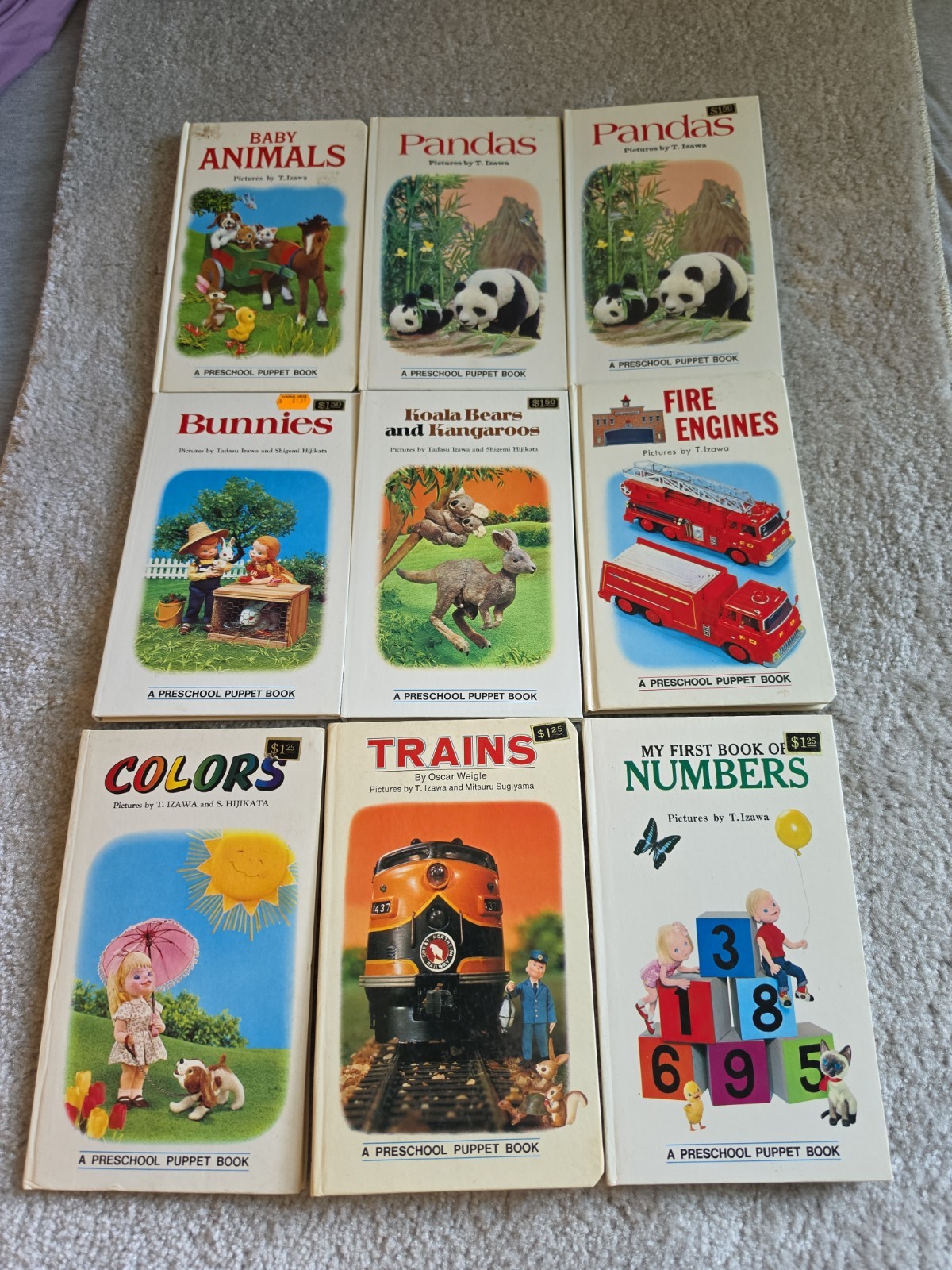 Grosset & Dunlap. A Preschool Puppet Book. Lot of 9. 1970s Vintage. Izawa.