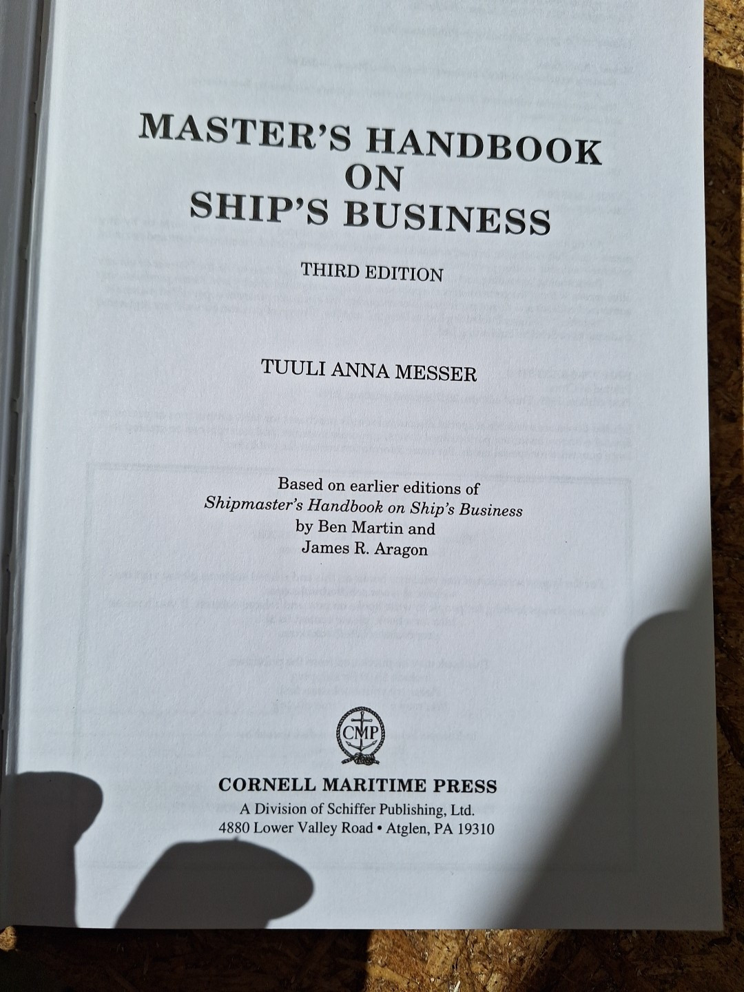 Master’s Handbook on Ship’s Business 3rd Edition 2001 Hardcover