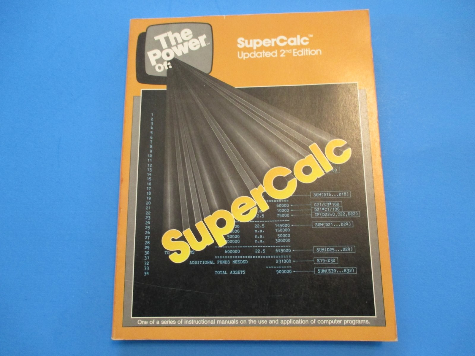 The Power of SuperCalc Book Updated 2nd Edition SC 1983 226 Pages