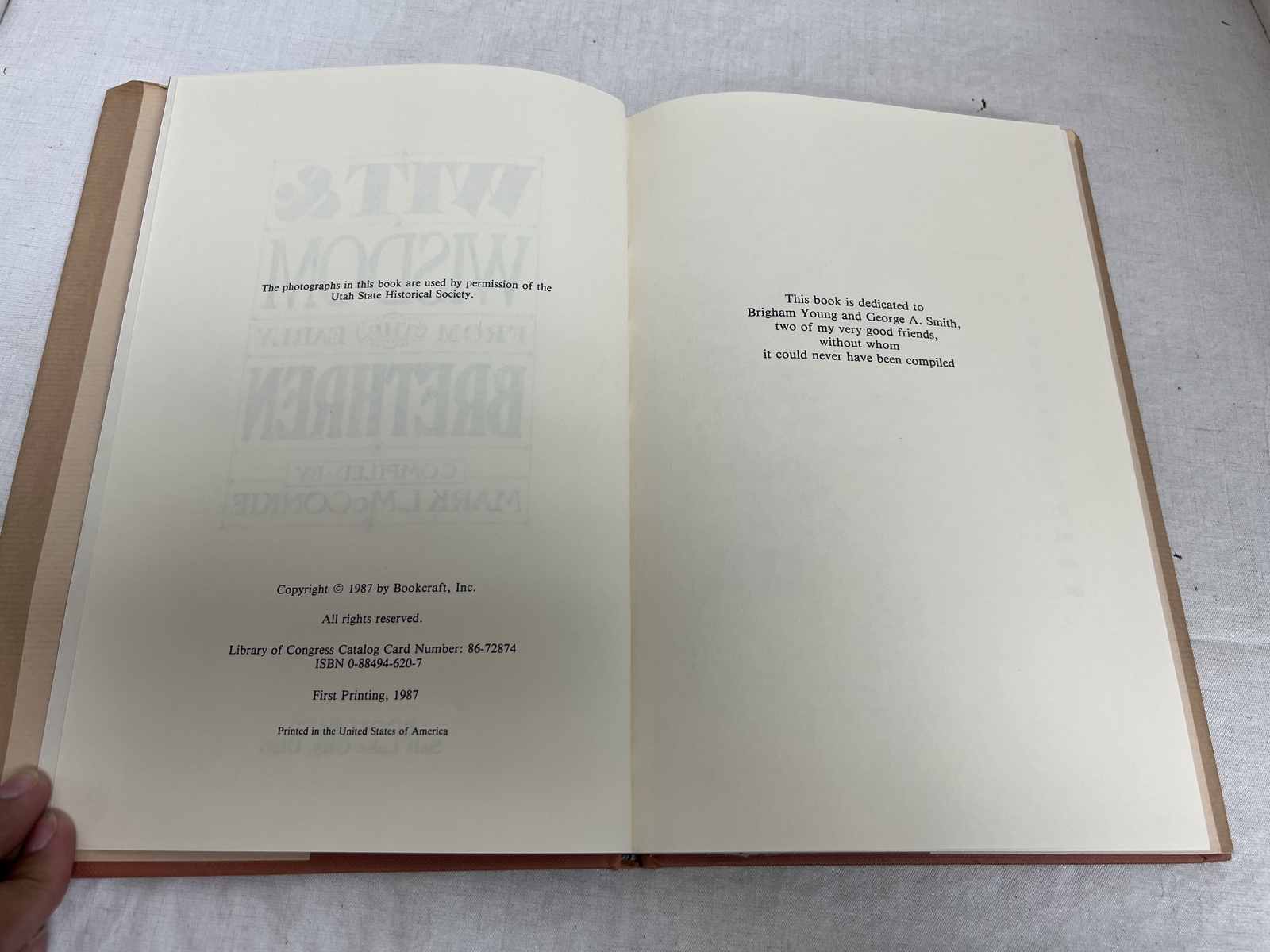 Wit & Wisdom from the Early Brethren INSCRIBED by Mark McConkie 1987 1ST PRINTNG