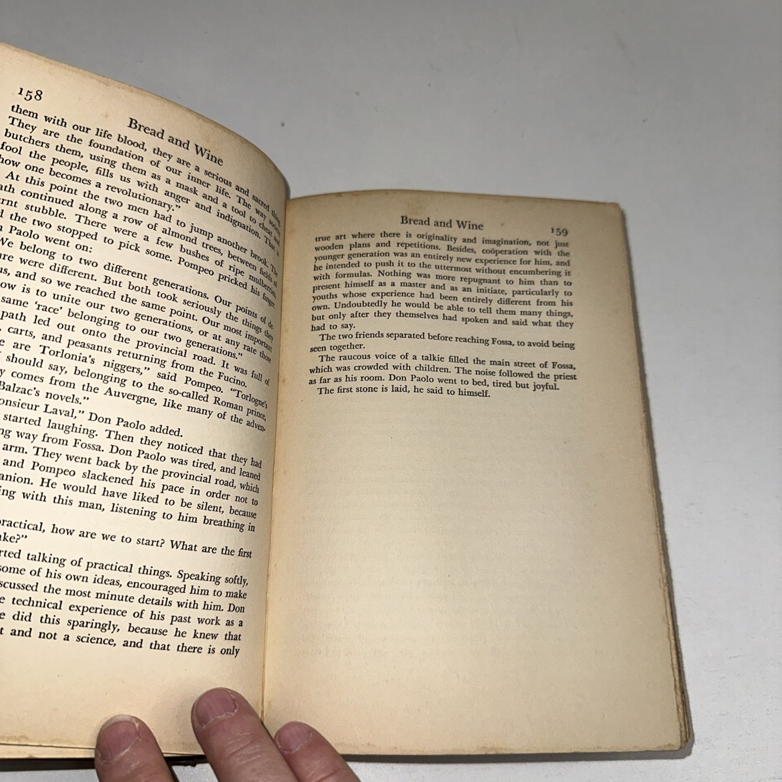 Bread and Wine – Vintage 1937 First Edition Hardcover by Ignazio Silone