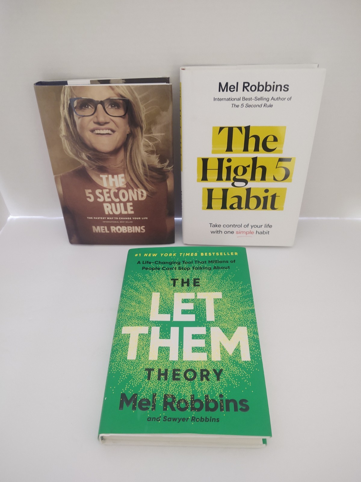 Mel Robbins Lot Of 3 Self Help HC Books Bundle The High 5 Habit The Let Them…