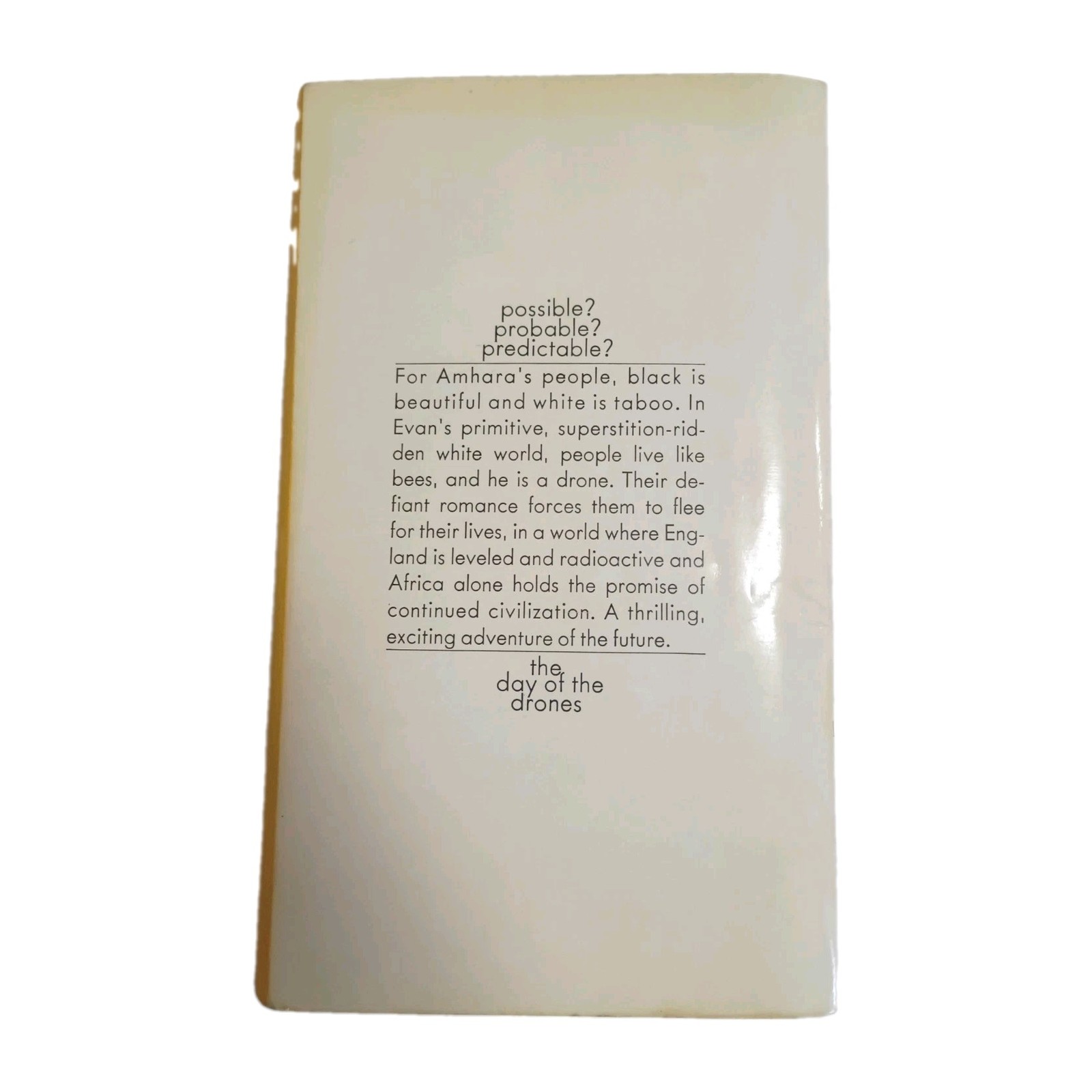 Day Of The Drones AM Lightner Vtg PB 1970 Africa Black Power Elite SciFi Novel