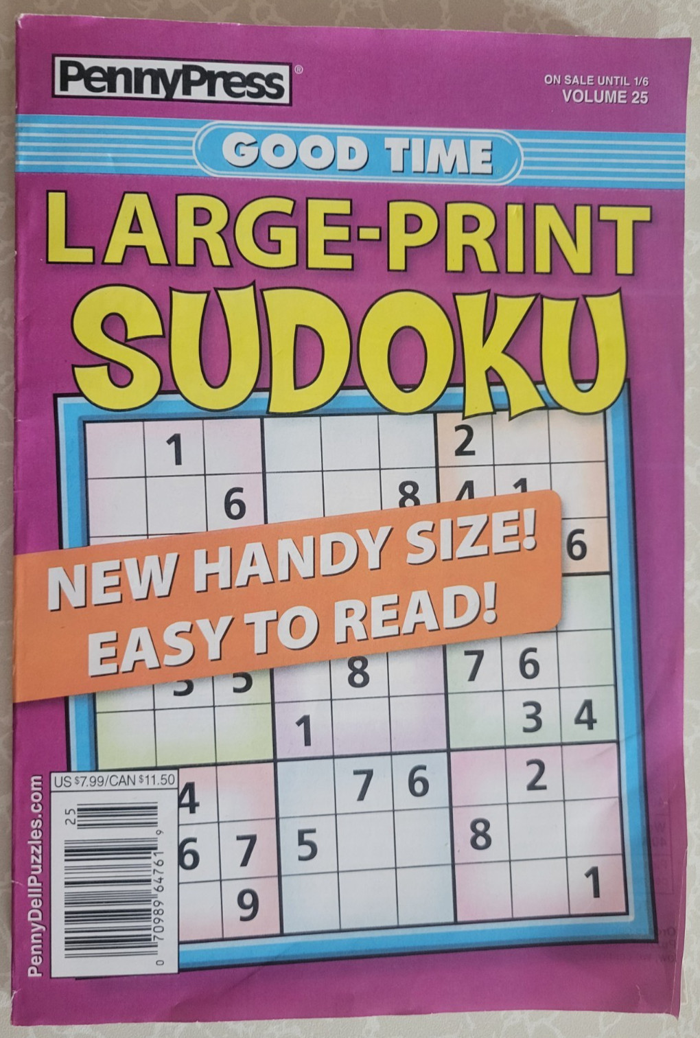 Quality & Large Print Sudoku-Current Dec Issues-Lot of 2 Books Kappa Penny Press