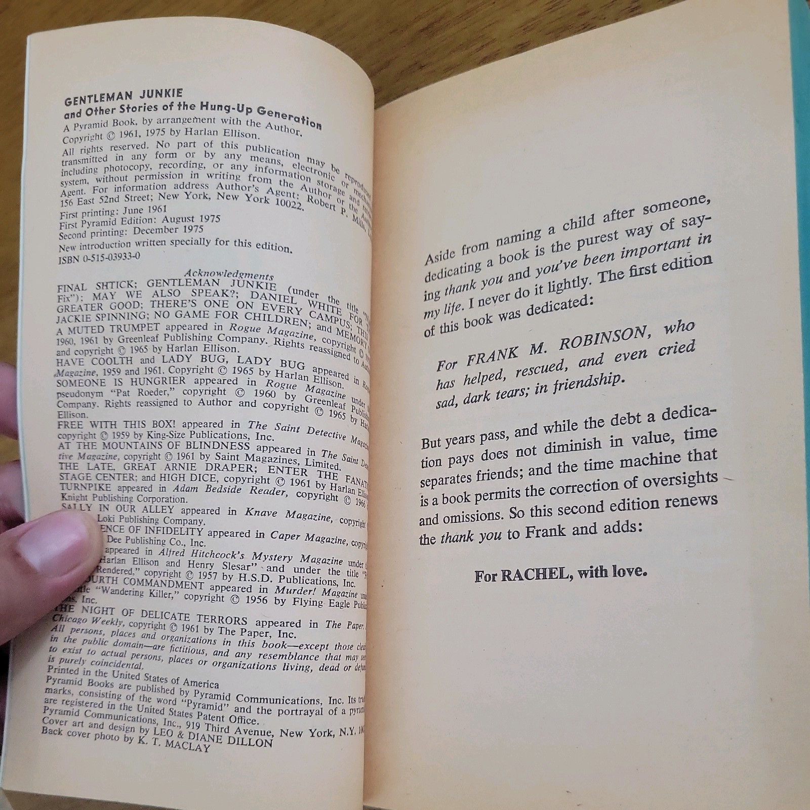 Gentleman Junkie – Harlan Ellison – Pyramid MMPB 1975