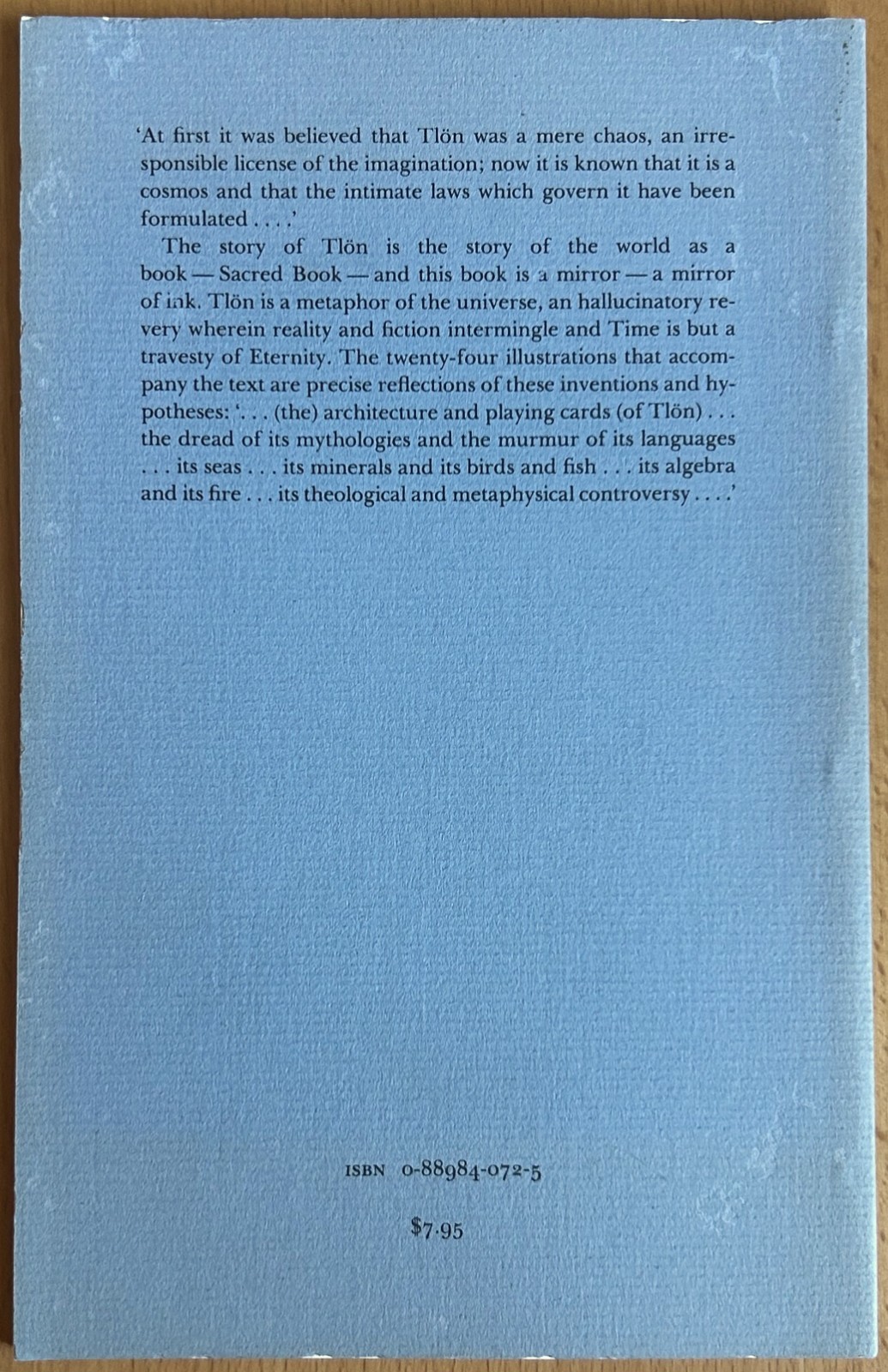 Jorge Luis Borges – Tlön, Uqbar, Orbis Tertius – 1983 The Porcupine’s Quill