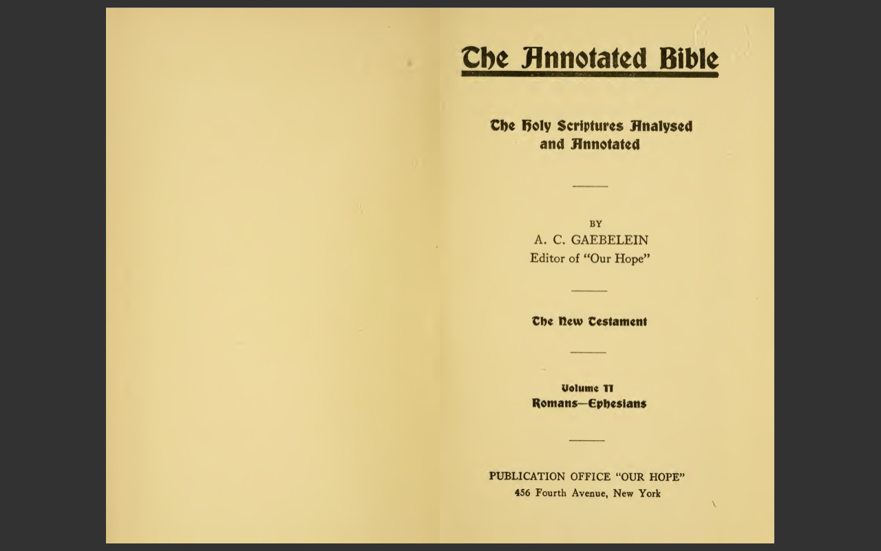 The Annotated Bible by A.C. Gaebelein – All 9 Volumes (1913-21) E-Book Set on CD