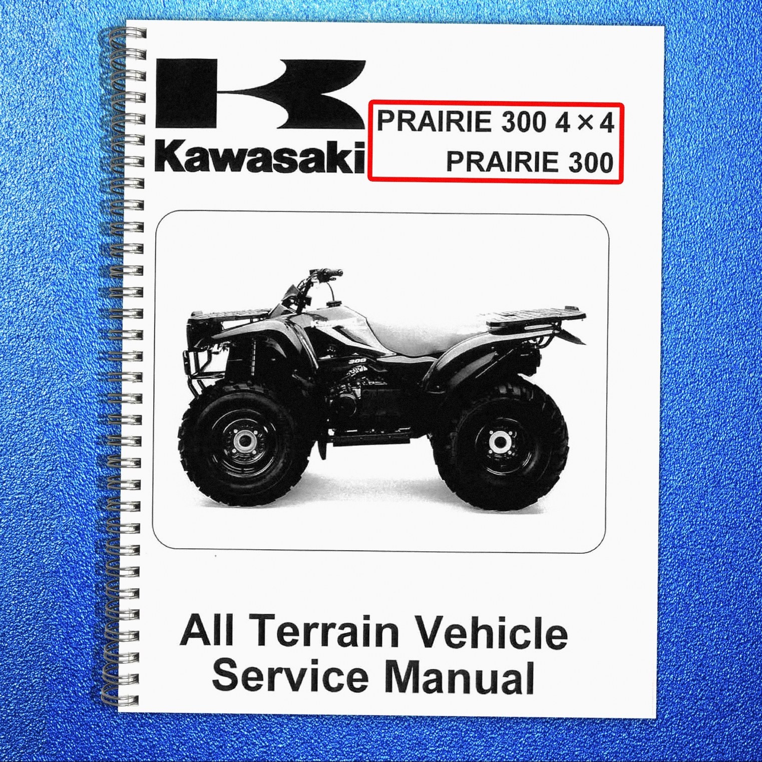 KAWASAKI PRAIRIE 300 4X4 Service Manual 1999-200 – COIL BINDER – TOUGH COVERS