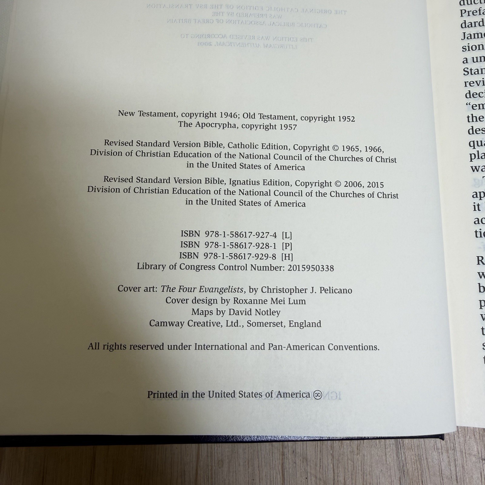 IGNATIUS HOLY BIBLE RSV SECOND CATHOLIC ED LARGE PRINT BLUE LEATHER HARDCOVER