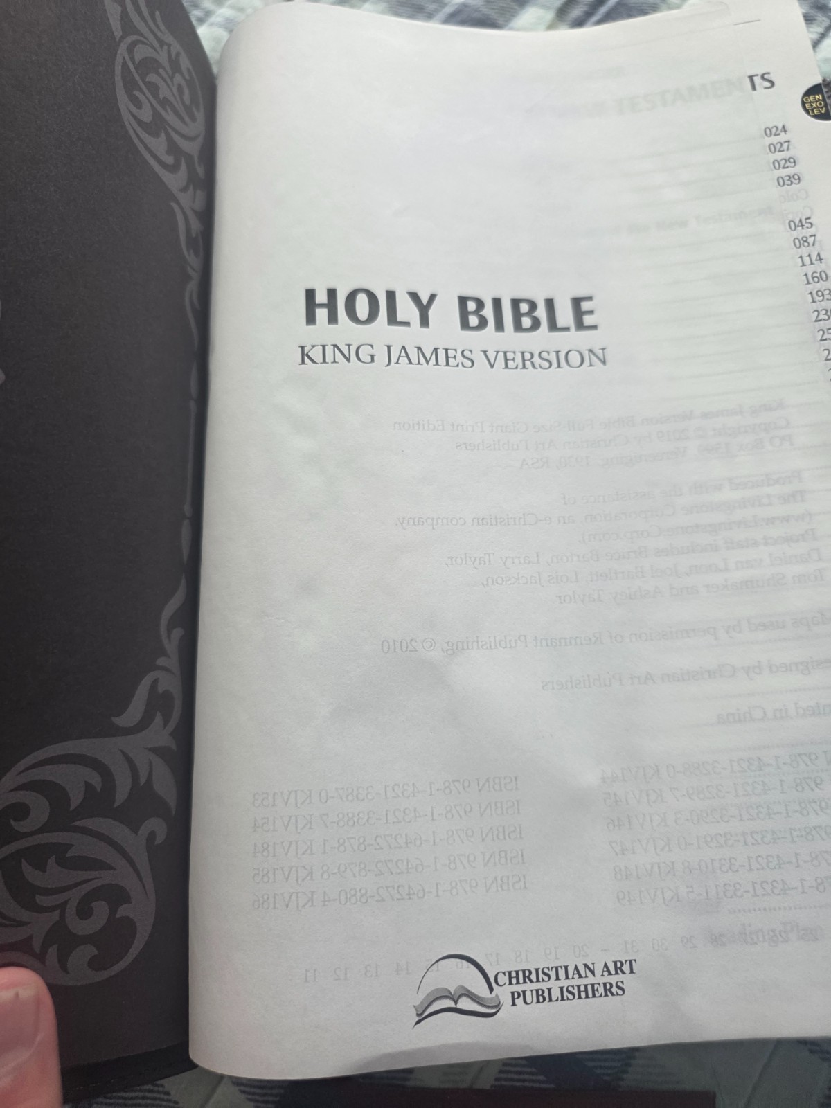 KJV Study Bible, Large Print King James Version Holy Bible, Thumb Tabs, Ribbons,