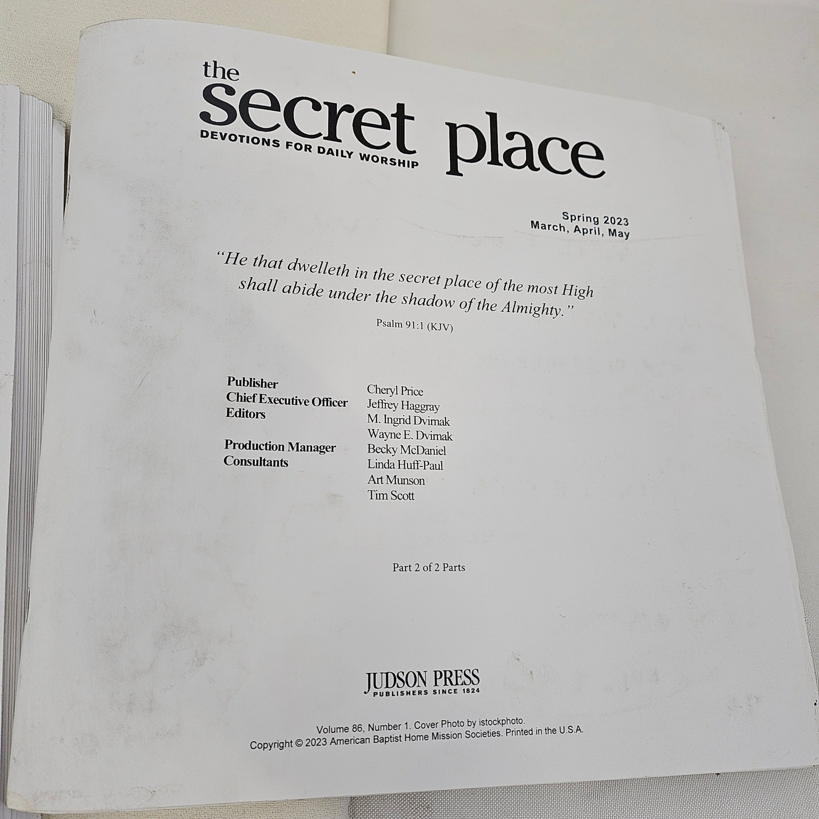 The Secret Place Braille Devotions Judson Press Spring Summer 2023 Lot of 4