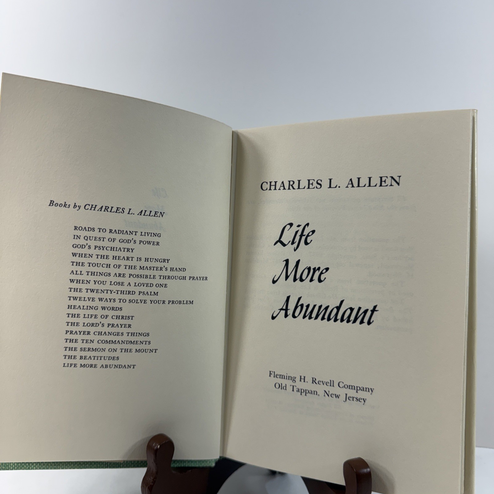 Life More Abundant by Charles Allen 1968 HB DJ