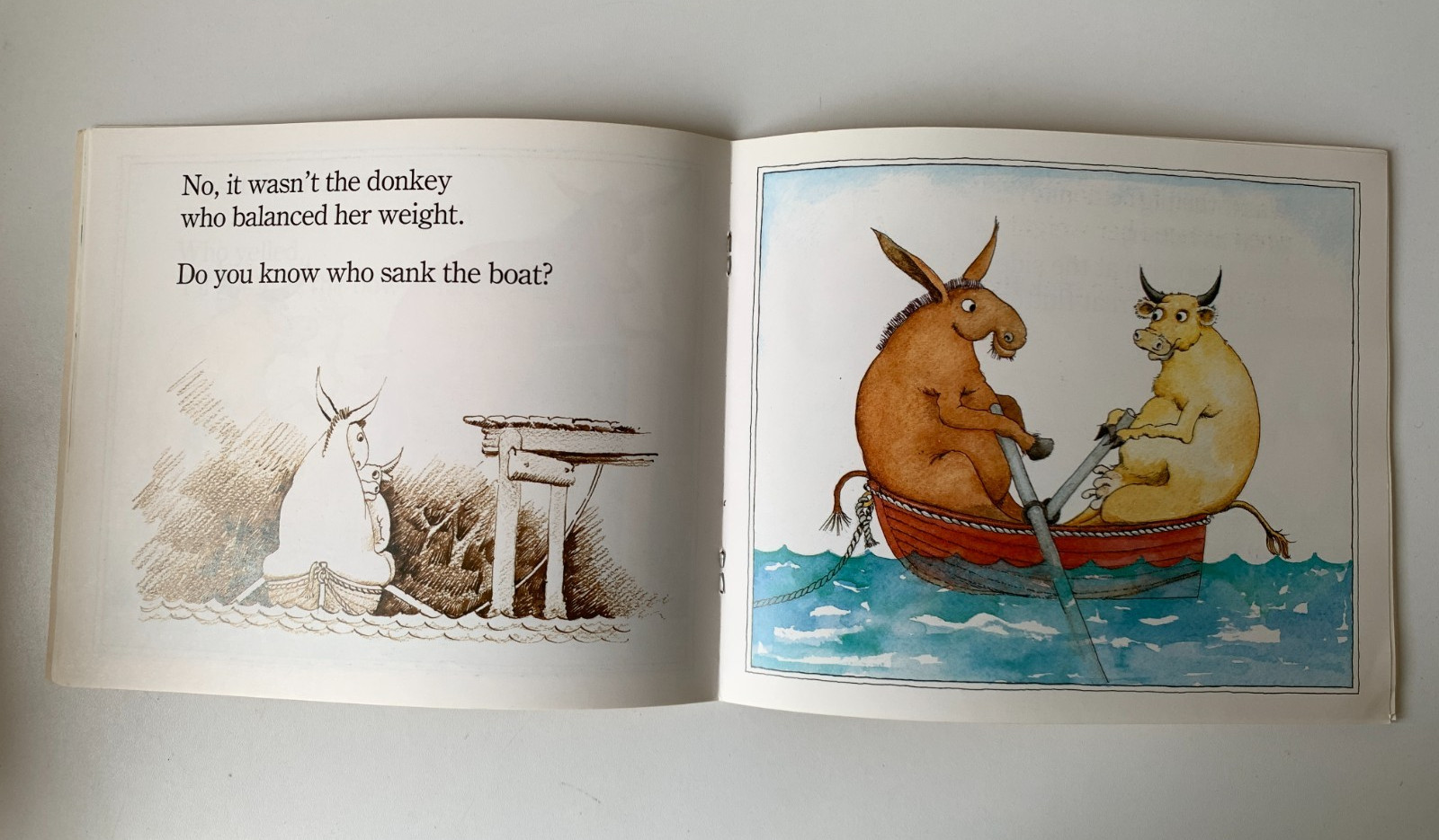 Who Sank the Boat by Pamela Allen (PB 1987) Vintage Children’s Picturebook