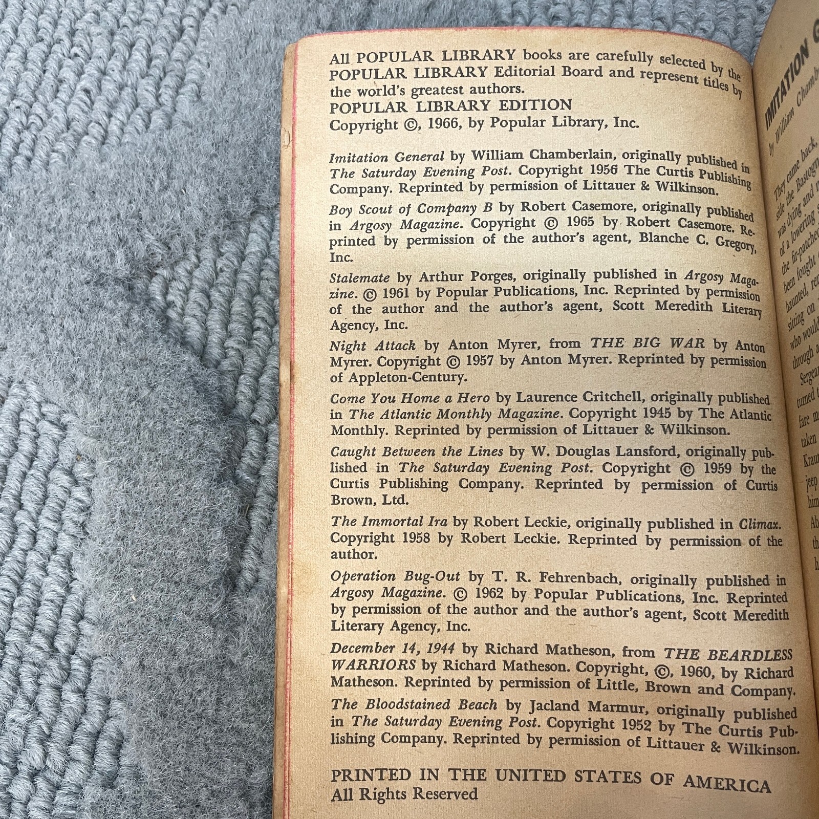 Charge Into Hell Action Paperback Book by Marvin Allen Karp Popular Library 1966