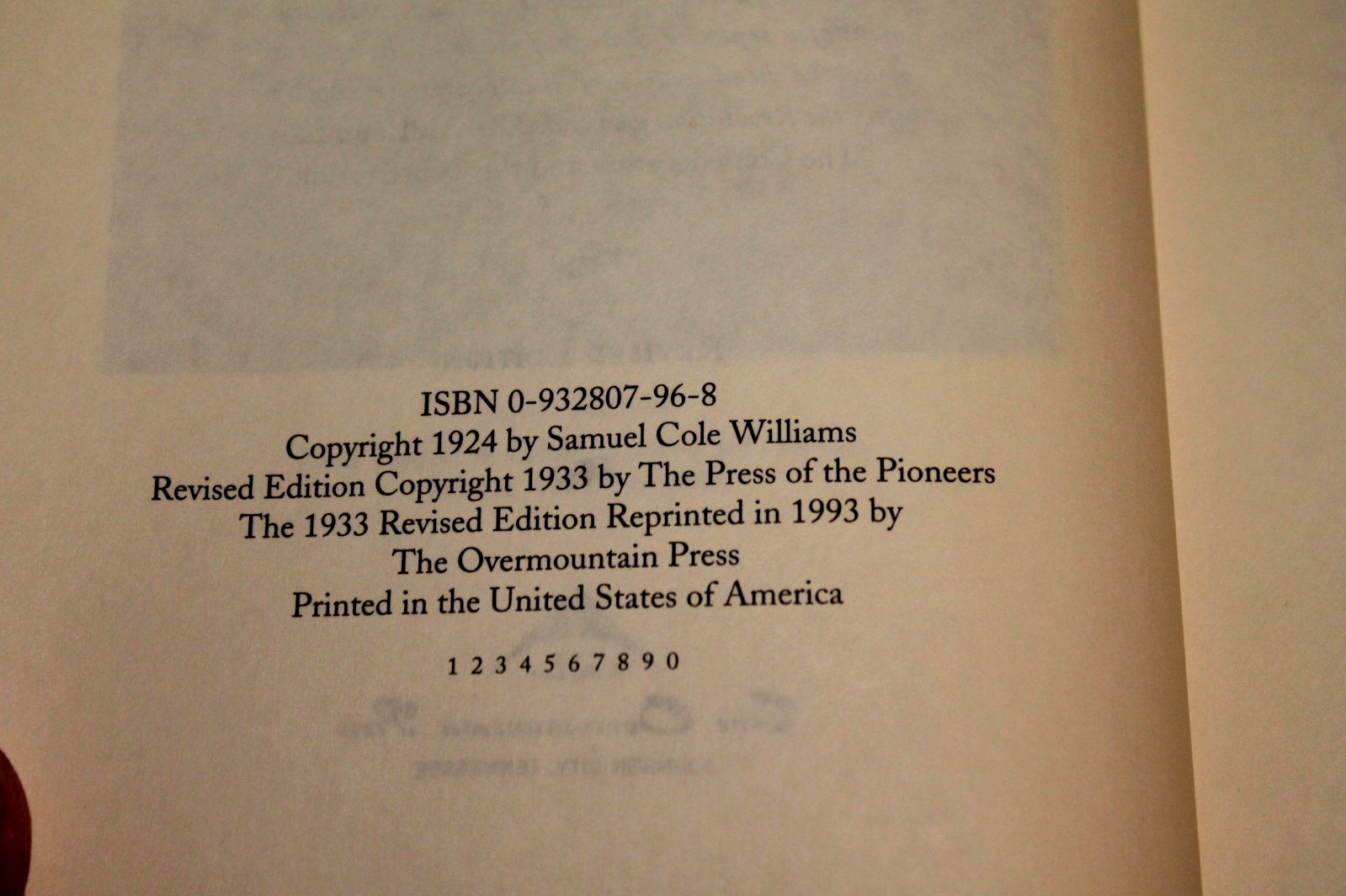 HISTORY OF LOST STATE OF FRANKLIN (1993 Overmountain Press Printing) 378 pgs
