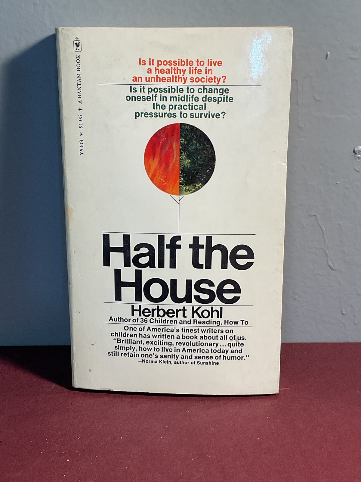 Half the House by Herbert Kohl Bantam Book 1976 Mass Market Paperback Living