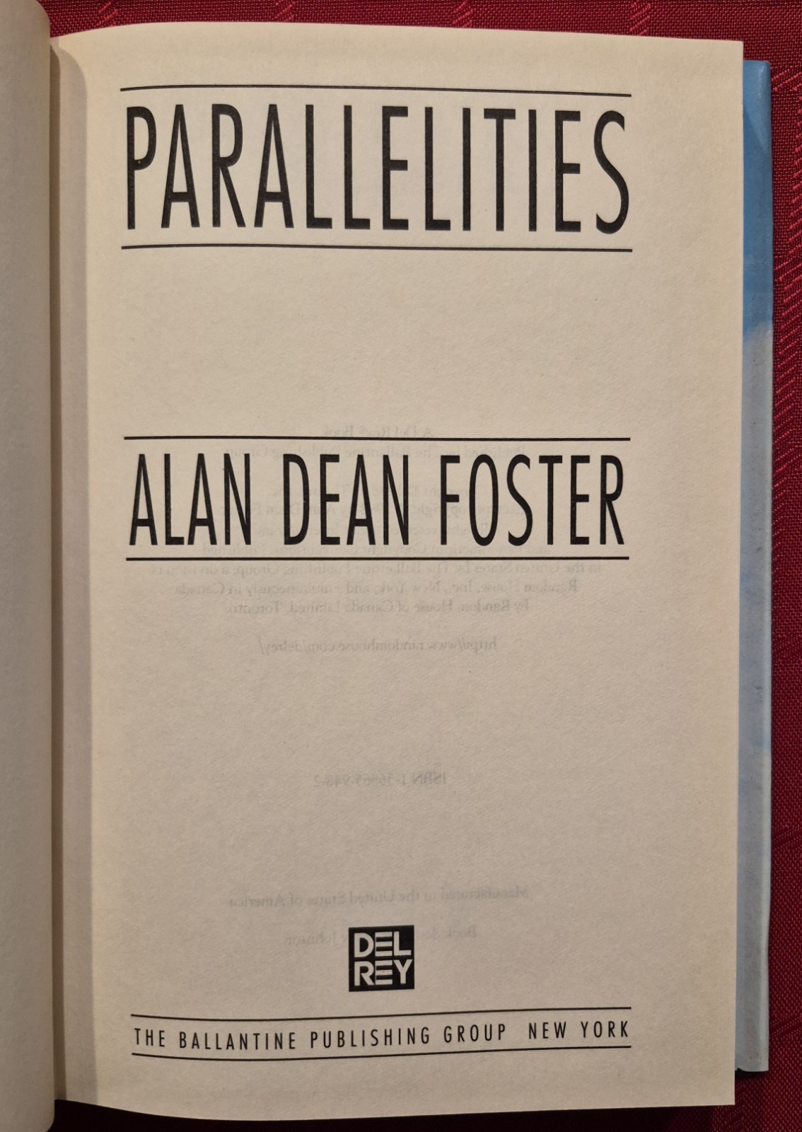 Parallelities by Alan Dean Foster, 1998, Hardcover, Dust Jacket