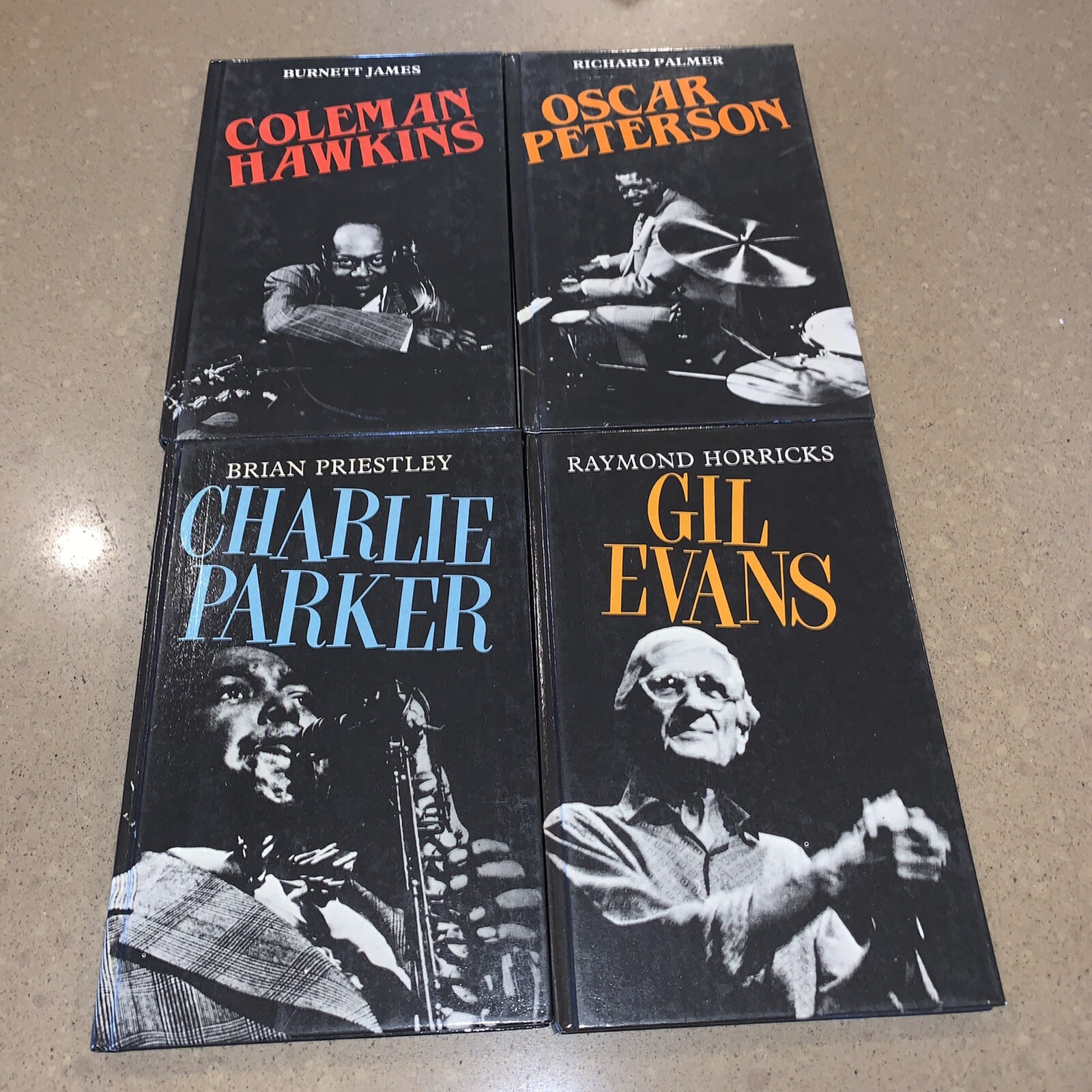 4 Vtg Book Lot Jazz Masters Series Charlie Parker Coleman Hawkins Oscar Peterson