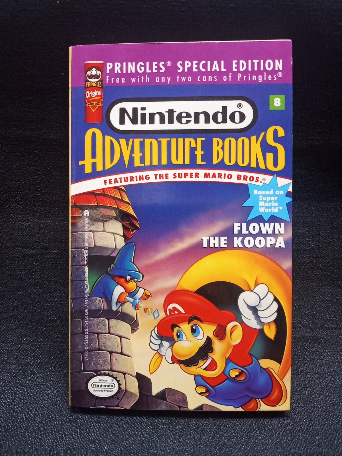 Vintage 1991 Pringles Nintendo Adventure Books #8 Flown The Koopa