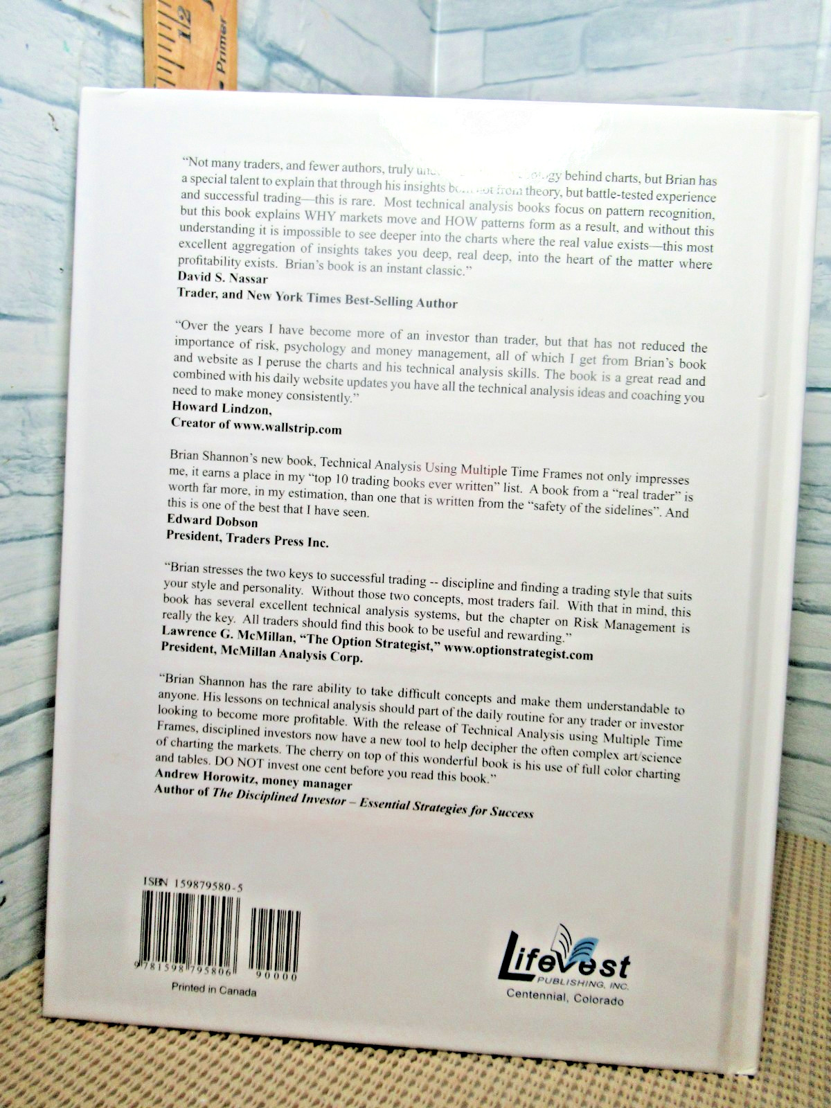 Technical Analysis Using Multiple Timeframes / Hardcover /2008/ by Brian Shannon