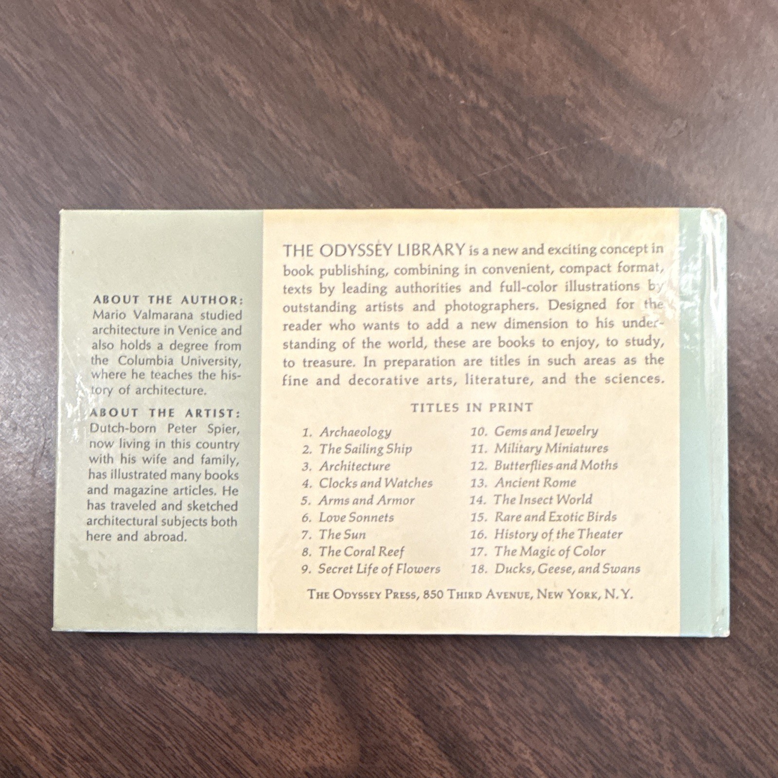 Odyssey Library Architecture Hardcover Illustrated Peter Spier 1964