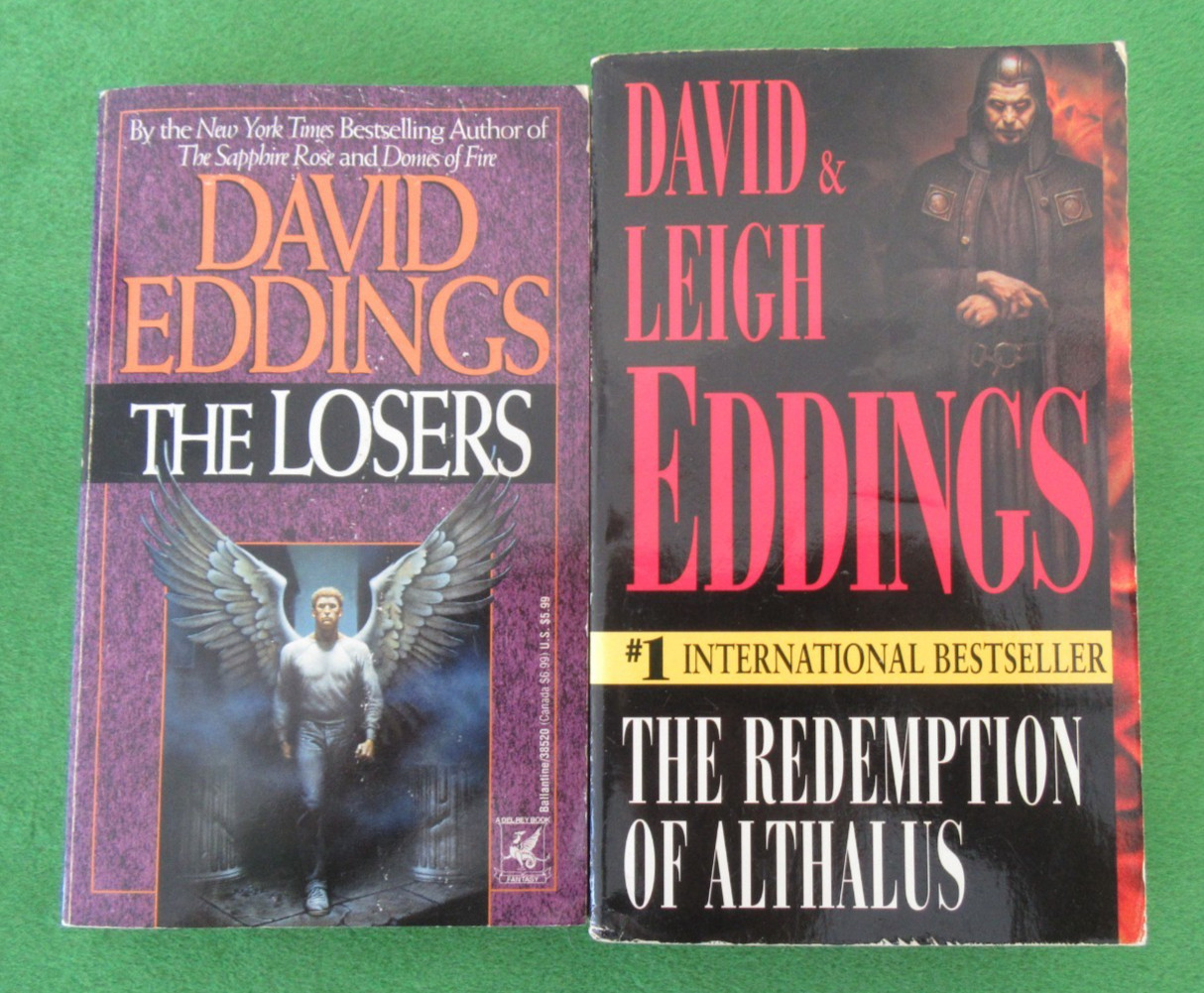LOT 2 PB STANDALONE NOVELS BY DAVID EDDINGS: THE LOSERS; REDEMPTIION OF ALTHALUS