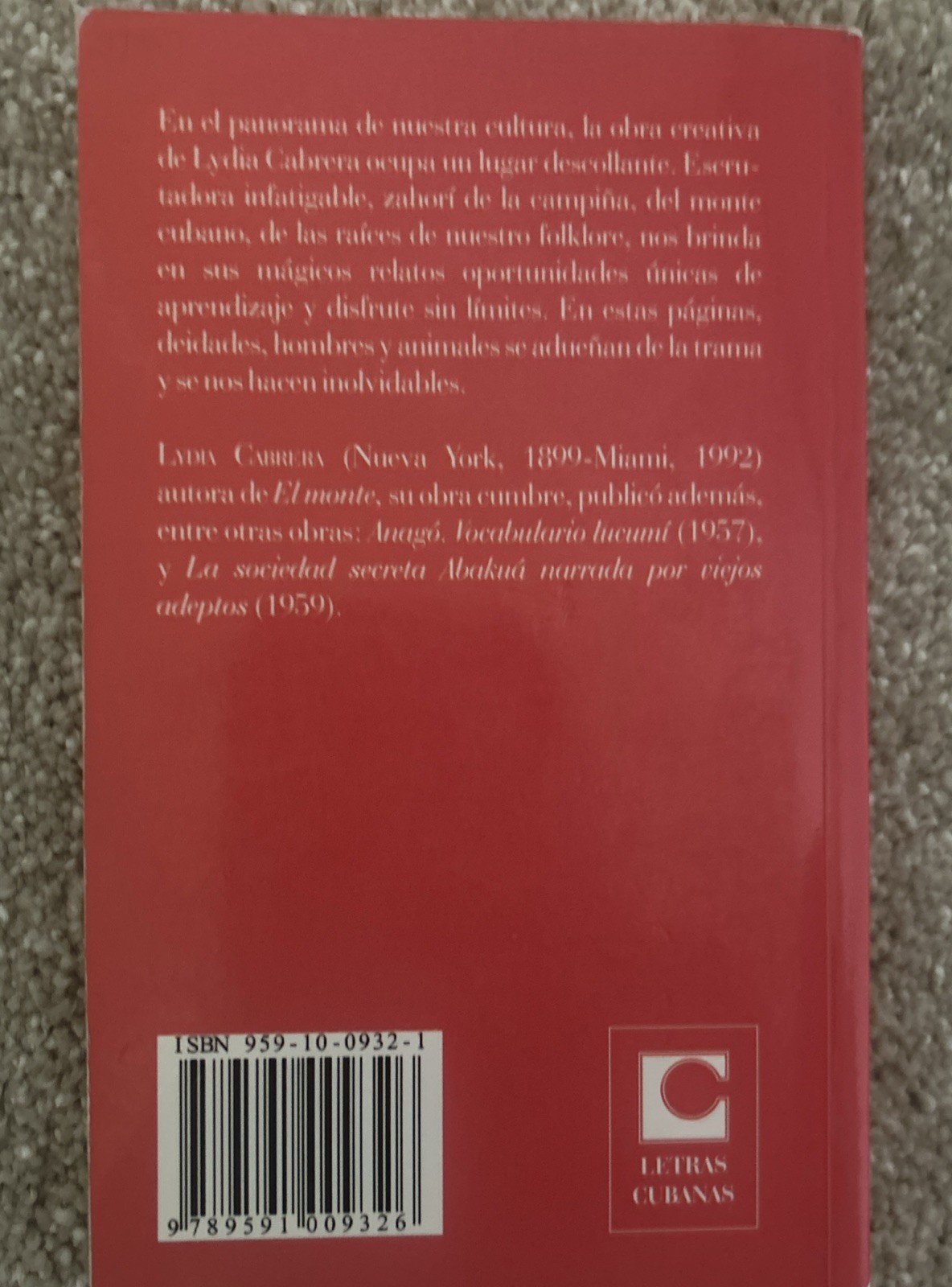 Cuentos Negros De Cuba By Lydia Cabrera (2004, Editorial Letras Cubanas)