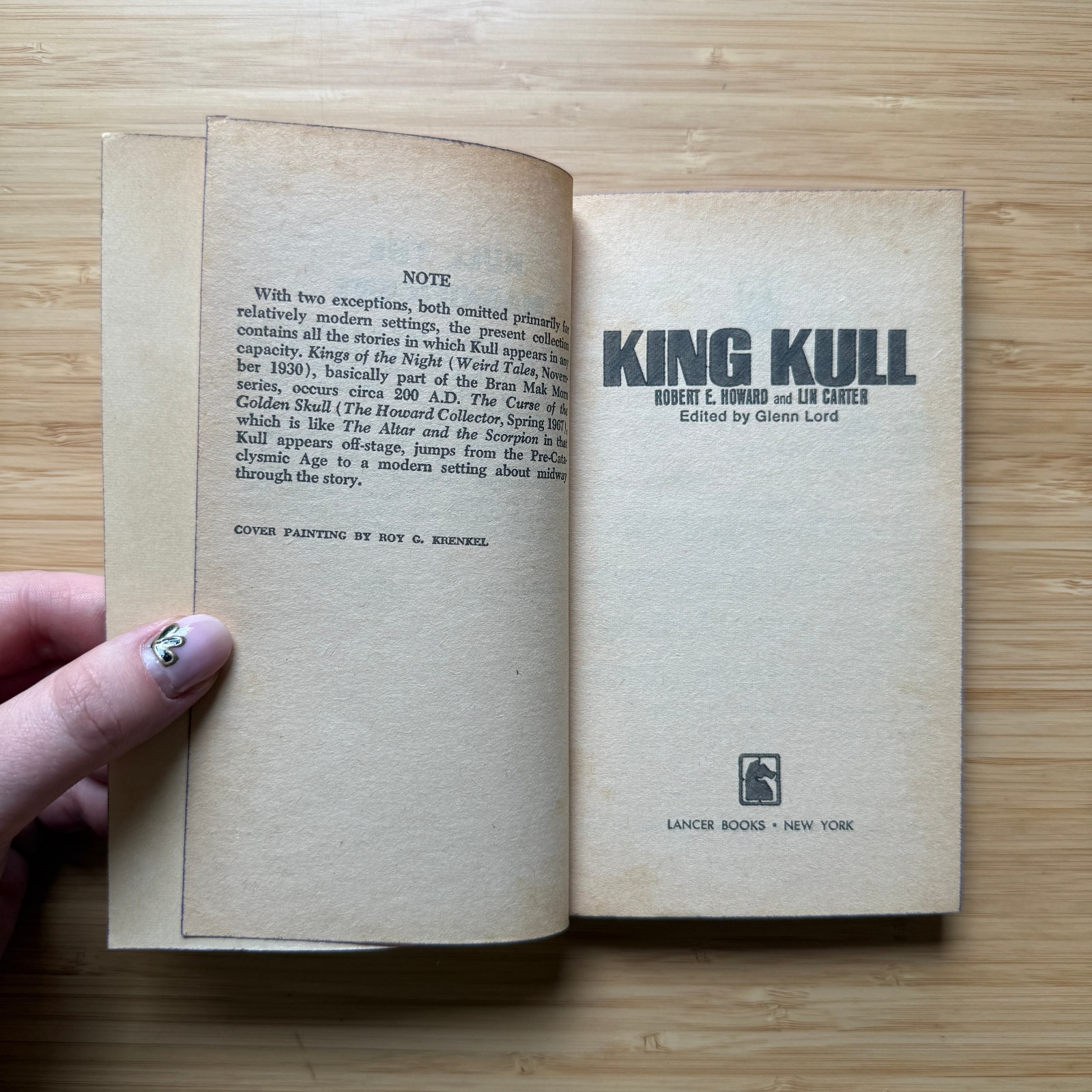 CONAN King Kull by Robert E. Howard Lancer 1967 1st Edition PB Vintage Fantasy