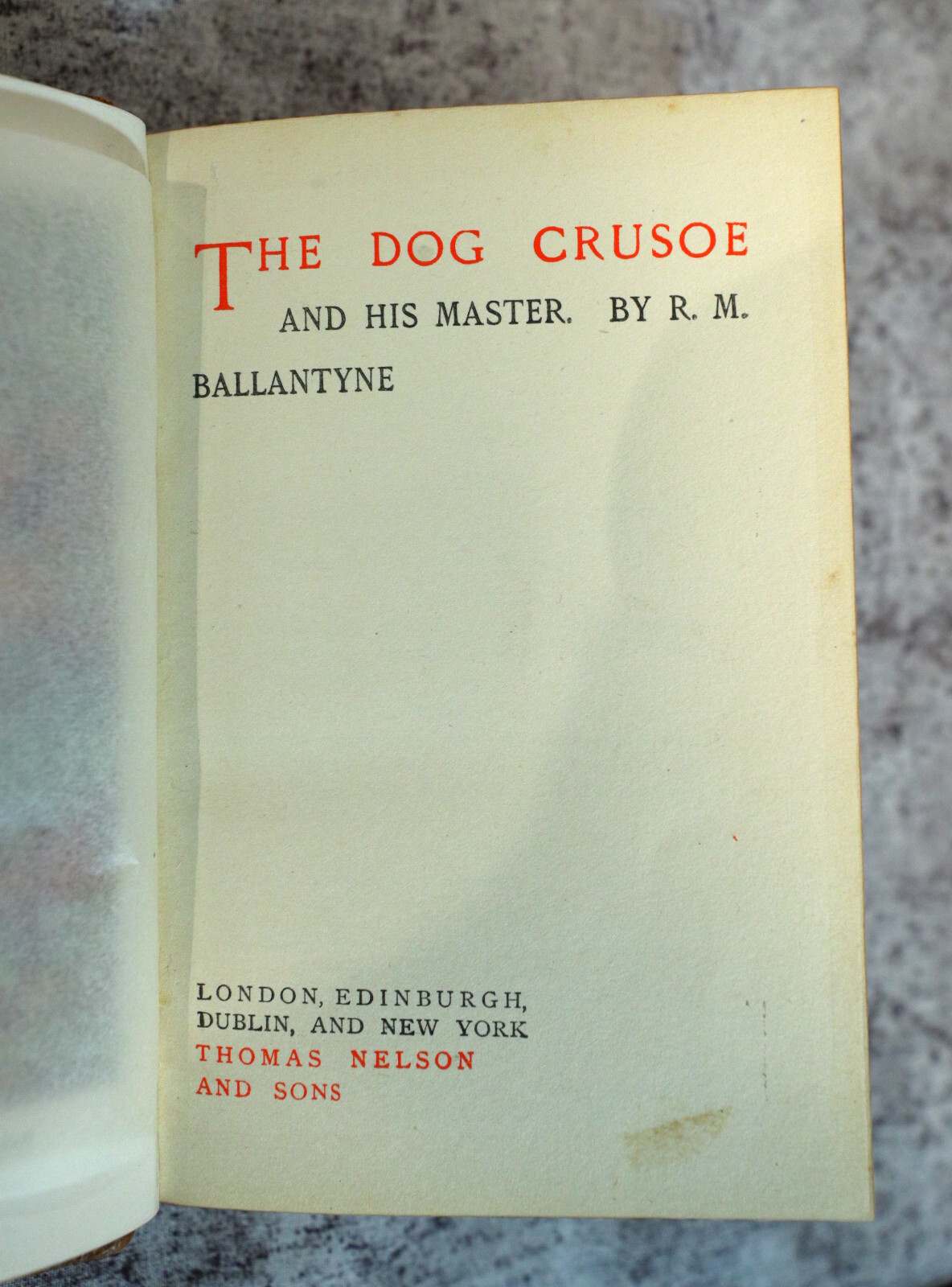 [Sh12] Fine Binding Leather, Thomas Nelson Pub. Dog Crusoe by RM Ballantyne