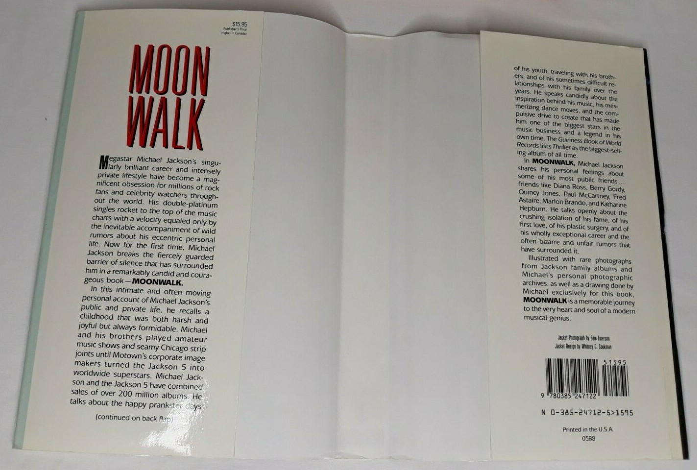 Moonwalk by Michael Jackson Hardcover Book Dust Jacket 1st Edition King of Pop