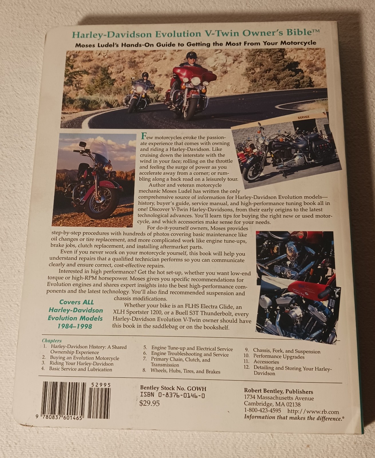 Book HARLEY-DAVIDSON Evolution V-Twin Owner’s Bible Covers 1984-1998 Models