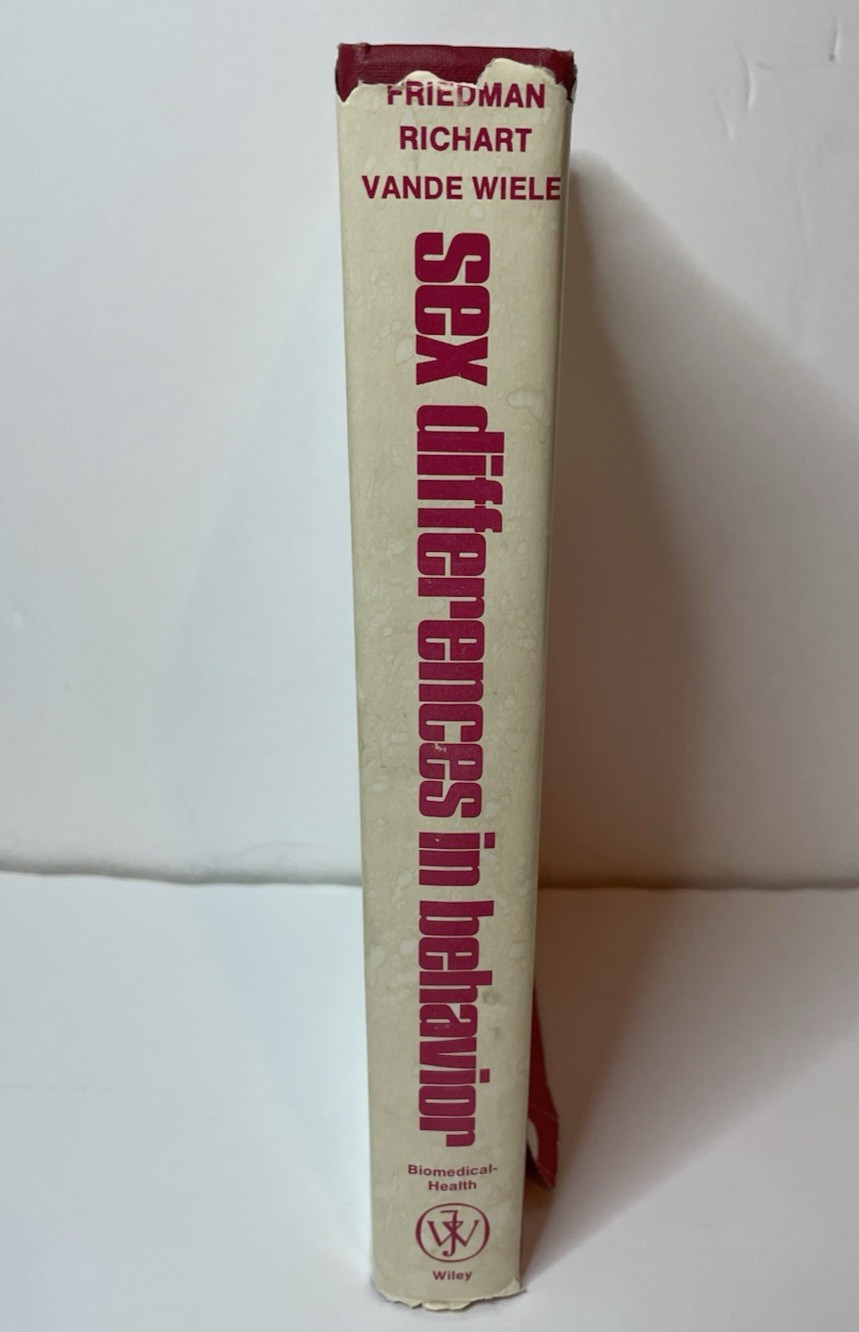 Sex Differences in Behavior HC Book Biomedical Health John Wiley 1974 Rare Vtg