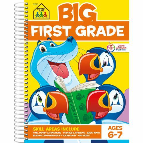 School Zone Big First Grade Workbook: 320- 1681474018, School Zone, spiral-bound