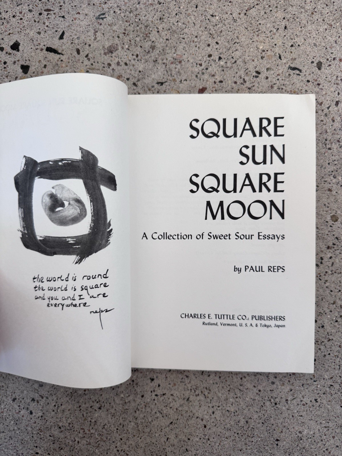 Square Sun Square Moon by Paul Reps (1970, 4th printing) Sweet-Sour Essays
