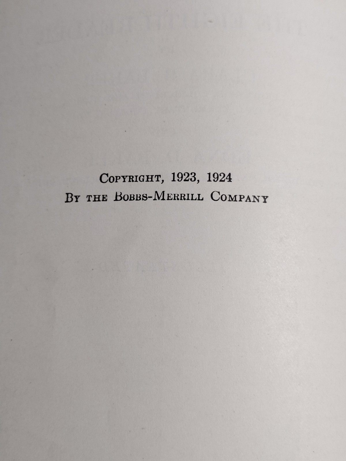 Bobbs Merrill Eighth Reader CR 1926 Vtg Baker Homeschool Distress 100 Yr. Old.