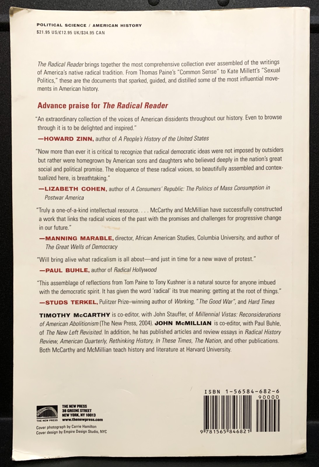 BOOK – “The Radical Reader” 2003 Softcover Edition – 688 Pages