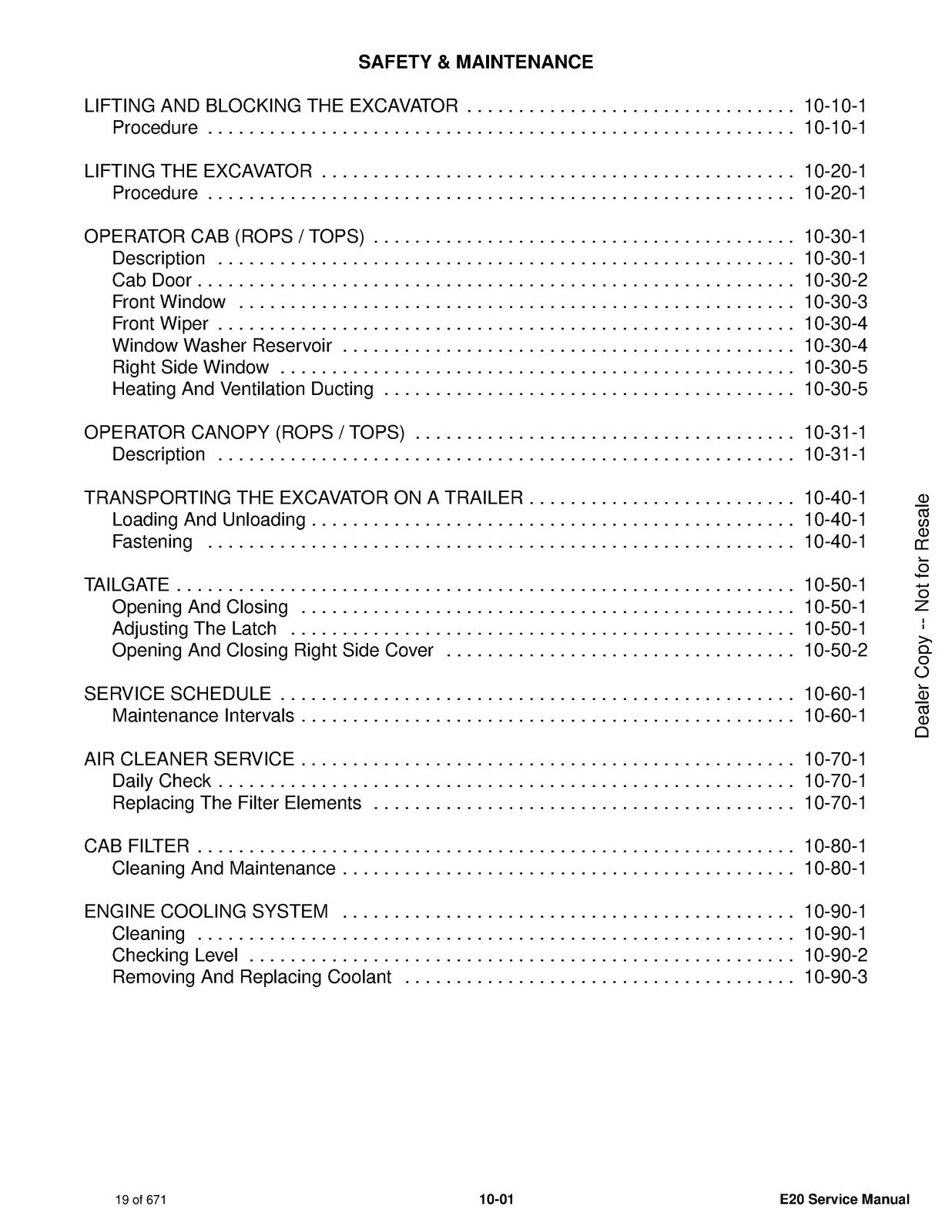 BOBCAT E20 Compact Excavator SN AWRH1101 and Up Service Manual , FOLDOUTS