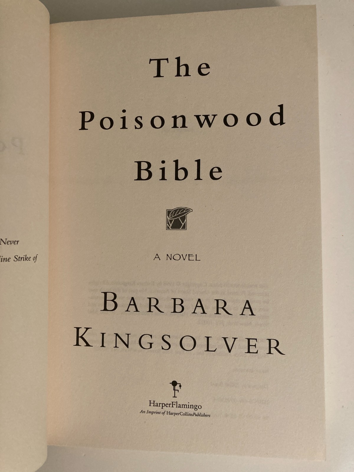 Poisonwood Bible by Barbara Kingsolver (1998) Advance Reader’s Edition (ARC)