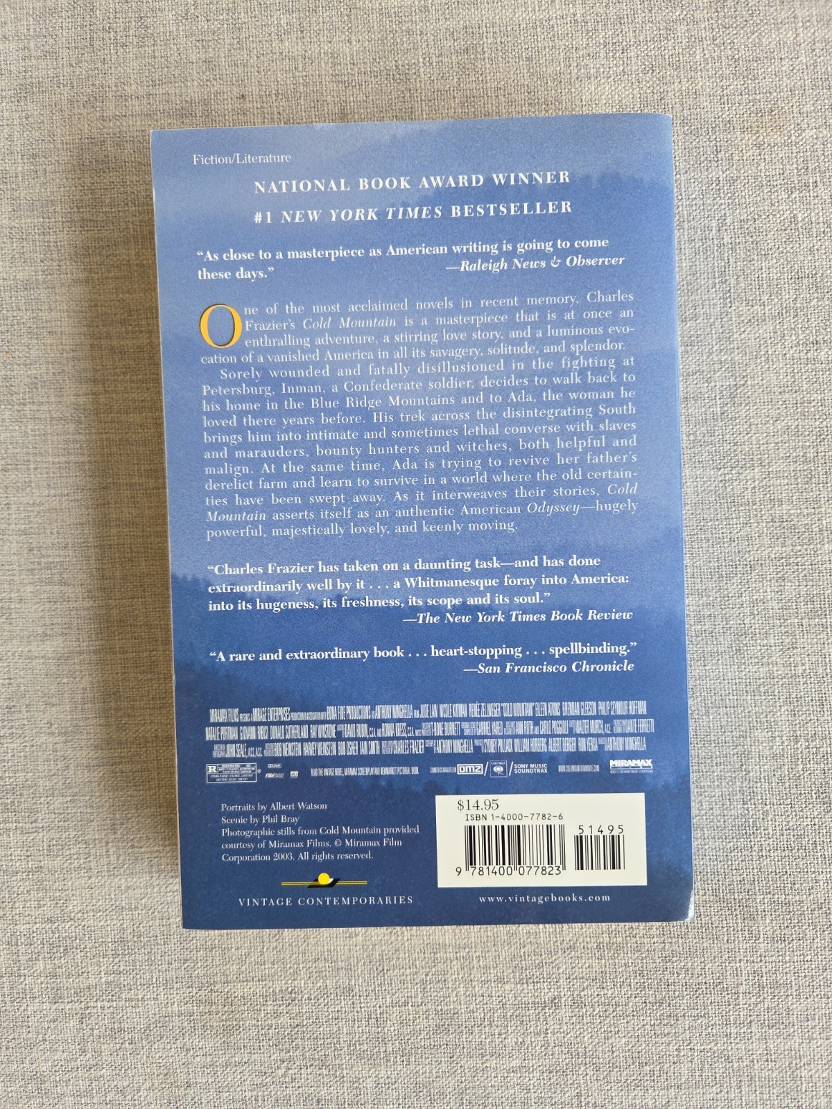 Cold Mountain PB 1998 by Charles Frazier