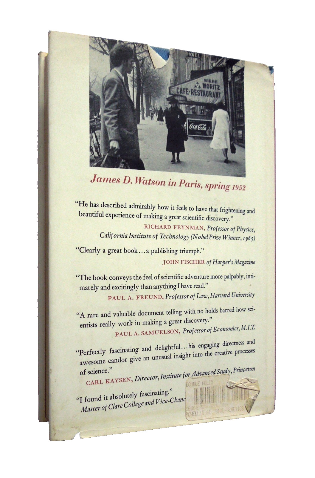 The Double Helix – James D. Watson, 1968 hc w/dj, Atheneum