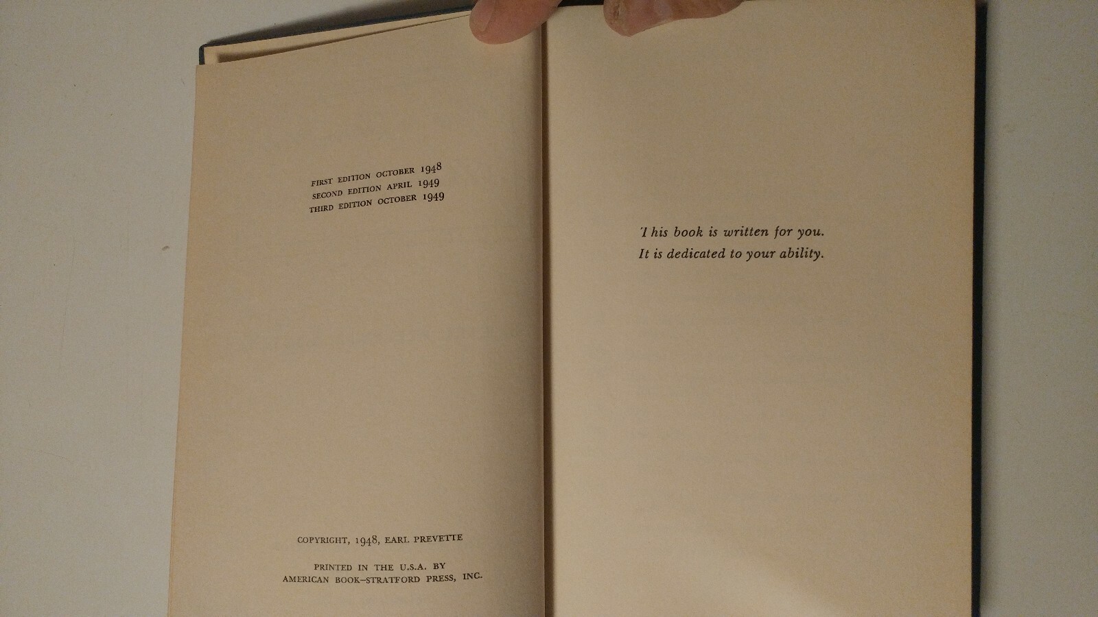 Rare 1949 How to Turn Your Ability Into Cash Hardback by Earl Prevette 248 Pages