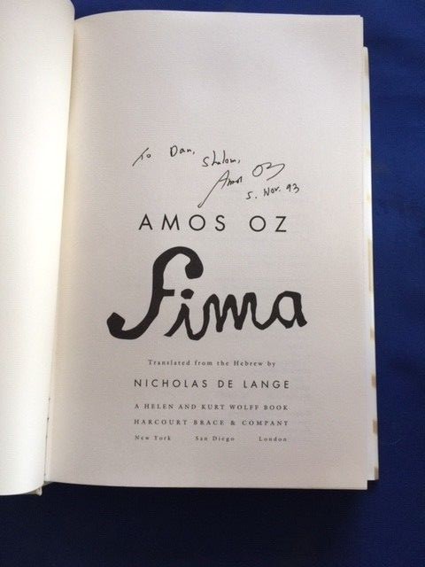 FIMA – FIRST AMERICAN EDITION INSCRIBED BY AMOS OZ