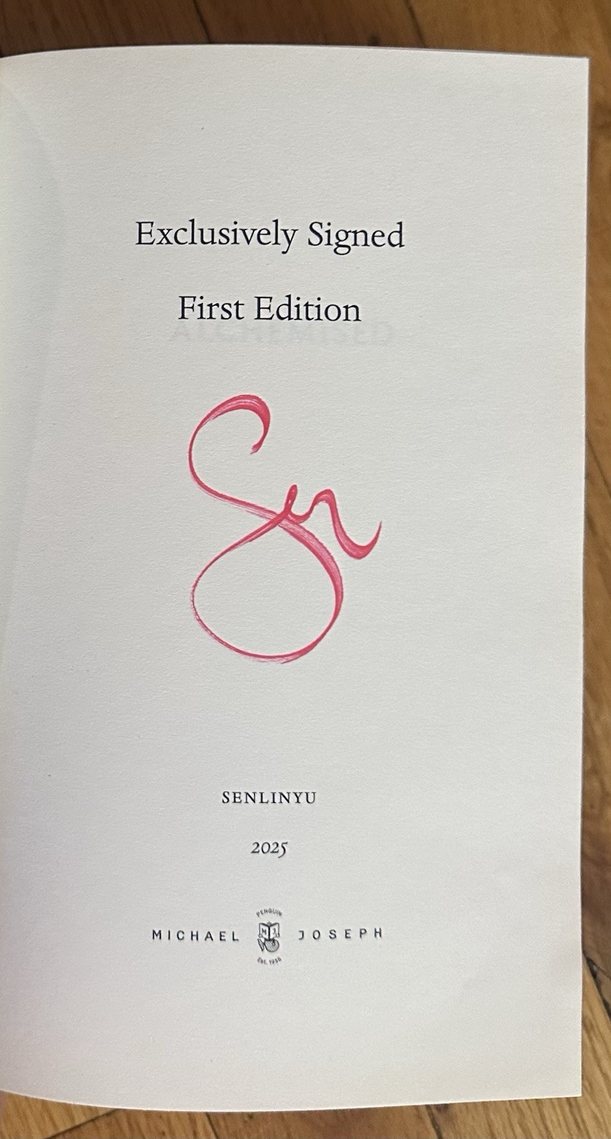 Signed SenLinYu Alchemised First Edition UK Penguin Hardcover Book SIGNED New!