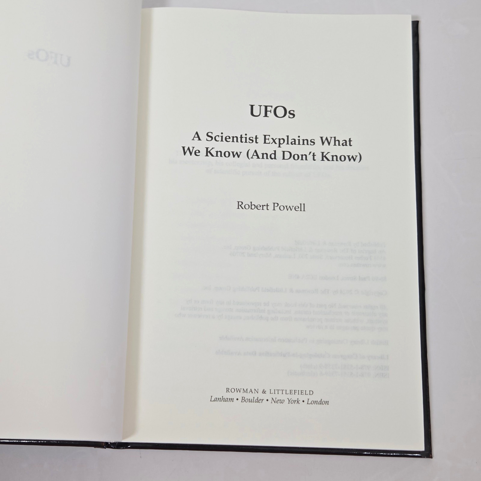 UFOs A Scientist Explains What We Know and Don’t Know Robert Powell 2024 HC