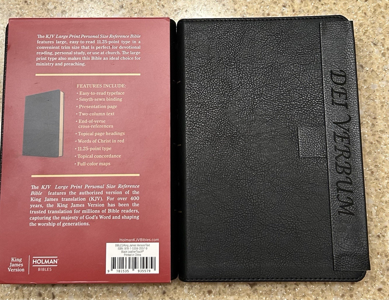 KJV MAGNETIC CLOSURE LARGE PRINT(11.25 Pt) Dei Verbum ENGRAVED Leathersoft Bible